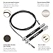 Speed Jump Rope - Premium Heavy Duty Adjustable Speed Rope- Lightweight, Solid Aluminum Handles & Ball Bearing- Smooth Crossfit Jump Rope- Extra Cable, Travel Bag & Ebook- Double Unders Game Changer