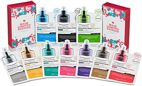 Cell Natural: Bioscience Mask Pack for 10 Different Skin Needs (Pack of 10 Sheet Masks)