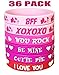 AISENO Valentine’s Day Heart Bracelets Rubber Wristbands Party Favors Supplies Gifts Party Decorations - 36Pieces