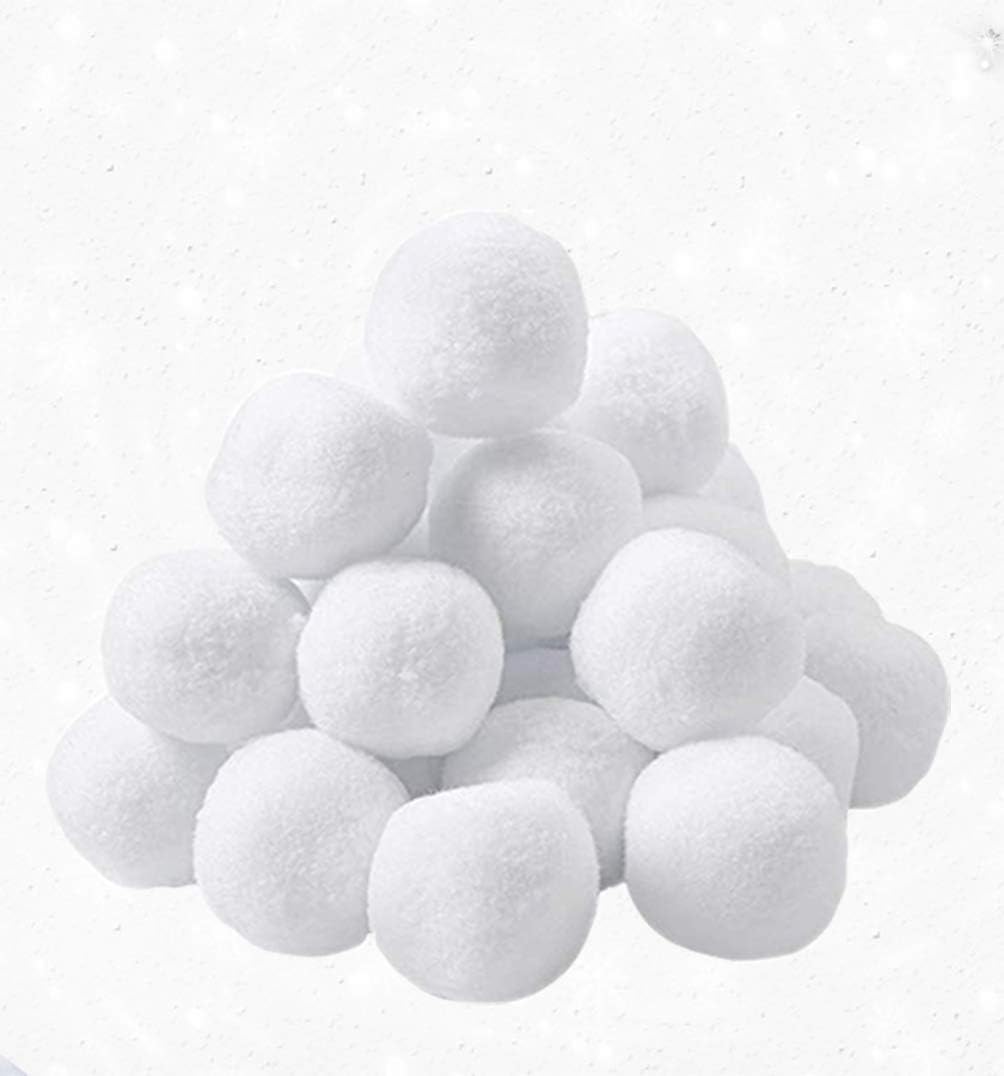 Fake Snowball Snow Toy Balls Indoor Snowball Fight Anytime 3" Fun for Kids & Adults 50 Pack