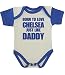 BabyPrem Baby One-piece Clothes Born to Love Chelsea Like Daddy 3-6 MONTHS BLUE