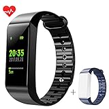 Fitness Tracker LEMFO Full Color Screen Activity Tracker Watch with Heart Rate Monitor Bluetooth Sleep Monitor Calorie Counter IP68 Swimming Waterproof Smart Bracelet for Android IOS Phone