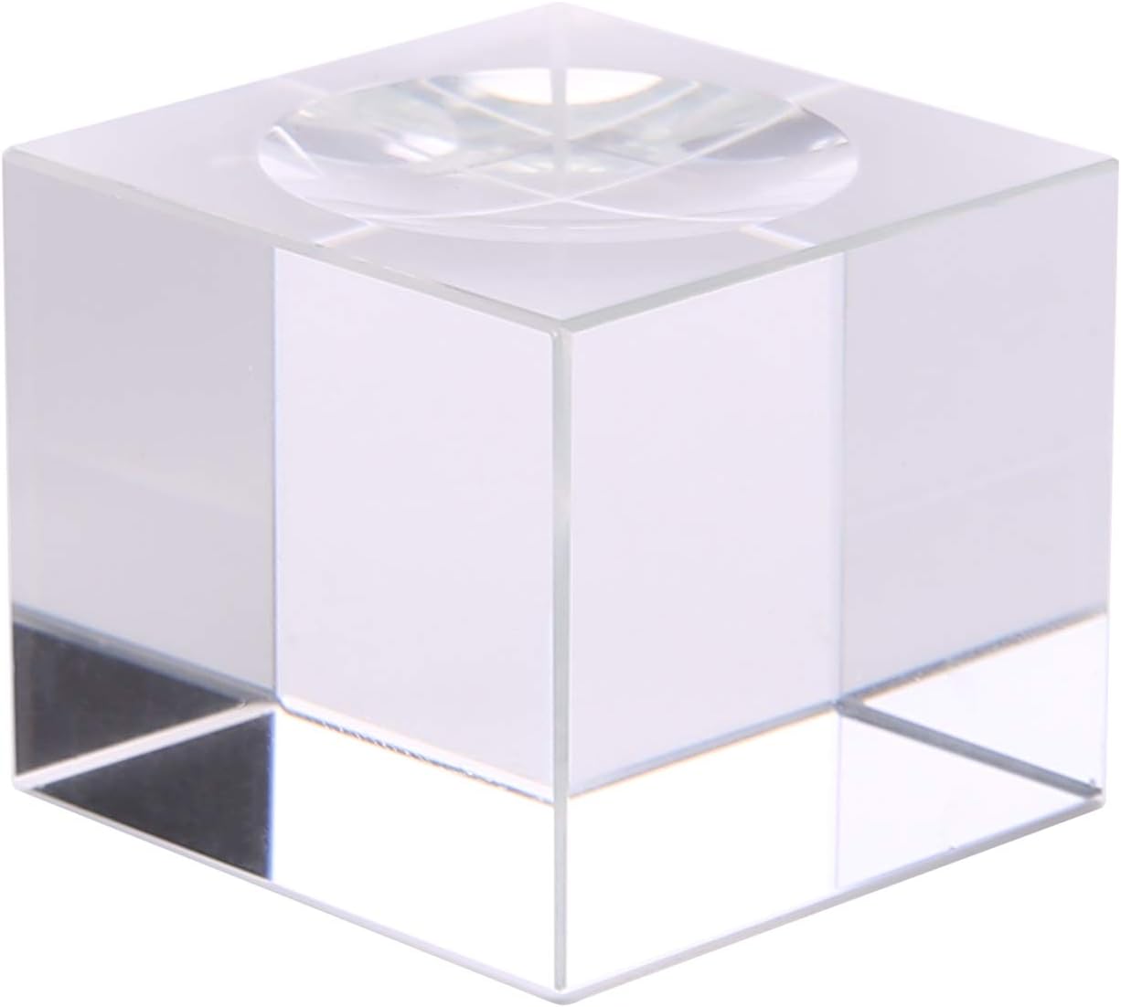 Crystal Ball Stand for 60mm (2.36") Crystal Ball, Lensball - Cube Clear Crystal Display Stand - 2 Packs