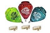3 Pack JUMBO COBRA Durable Plastic Spin Tops & Metal Tip Made in Mexico - Trompo Mexicano Jumbo Cobra Plástico Durable & Punta de Metal (Pack of 3 Assorted Colors)