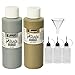 Jacquard Pinata Metals Bundle - Silver and Rich Gold Colors (4-Ounce Bottles), 3 Pixiss 20ml Needle Tip Applicator and Refill Bottles and 1.5 inch Funnel Bundle for Yupo and Resin