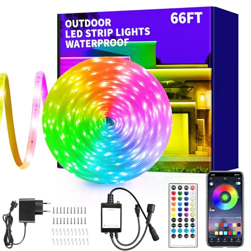 51LkjFXetJL Vimeepro 20M Outdoorled Strip Lichter Ip68 Außen Led Band Strip Fernbedienung/App Steuerung Außen Led Seil Lichtermusiksynchronisation Rgb Streifen Für Balkon,Dach,Party,Garde