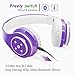 Kids Wireless Headphones Bluetooth Safe Volume Limited 85dB Kids Over Ear Headphones,Long Playing Time,SD Card Slot,Stereo Sound,Compatiable for Ipad Cellphone Pc Tablet Kindle-Tekcol (Purple)