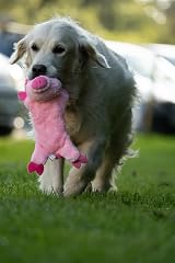 Petface Farmyard Buddies Crinkle Flat Pig Plush Dog Toy with Built-In Squeaker view 5