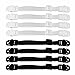 Just Smile MONA Premium Children Anti Tip Furniture Wall Straps, TV Strong Hold Anchor, Earthquake Childproof Safety Tether, Easy to Install, (8 Pack, 4 Black, 4 White)