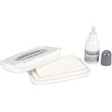 Tsukineko SZ000110 StazOn Opaque Un-Inked Pad and Inker, Cotton White, Pad and Inker