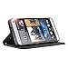 Cellto HTC ONE Premium Wallet Case with Reversible Magnetic Flap [Slim Ultra