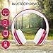 Votones-Wireless Bluetooth Kids Headphones Lightweight Foldable Adjustable Over Ear Earphone with Microphone Aux in SD Card FM for Smartphone PC Tablet(Pink)