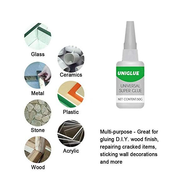 3PC Uniglue Universal Super Glue Starker Kunststoffkleber – Bild 6