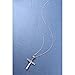DAOCHONG S925 Sterling Silver Baseball Softball Baptism First Communion Inspirational Cross Pendant Necklace Silver for Boy Men