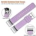 Maledan Compatible with Fitbit Charge 2 Accessory Sports Band, Soft Breathable Woven Fabric Bands Replacement Strap for Women Men, Small, Lavender