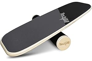 Yes4All Balance Board Sports Trainer, Surf Trainer Board With Adjustable Stoppers, Improve Core Strength and Balance Control