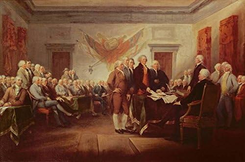 Imagekind Wall Art Print Entitled Signing The Declaration of Independence, 4Th July by The Fine Art Masters | 48 x 32