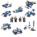 Educational Building Blocks,Newisland 358 Pieces City Police Building Set with 8 Mini Unit Police Bricks Toy Set