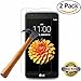 SOOYO 2.5D Round Edge Tempered Glass Screen Protector for LG K7 / LG Tribute 5, (2 Pack)