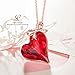 LADY COLOUR Jewelry Gifts for Mom Necklaces for Women Blue Heart Pendant Crystal Fashion Jewelry for Her Birthday Gifts for Women Wife Girlfriend Daughter Mom Grandma Girls Gifts