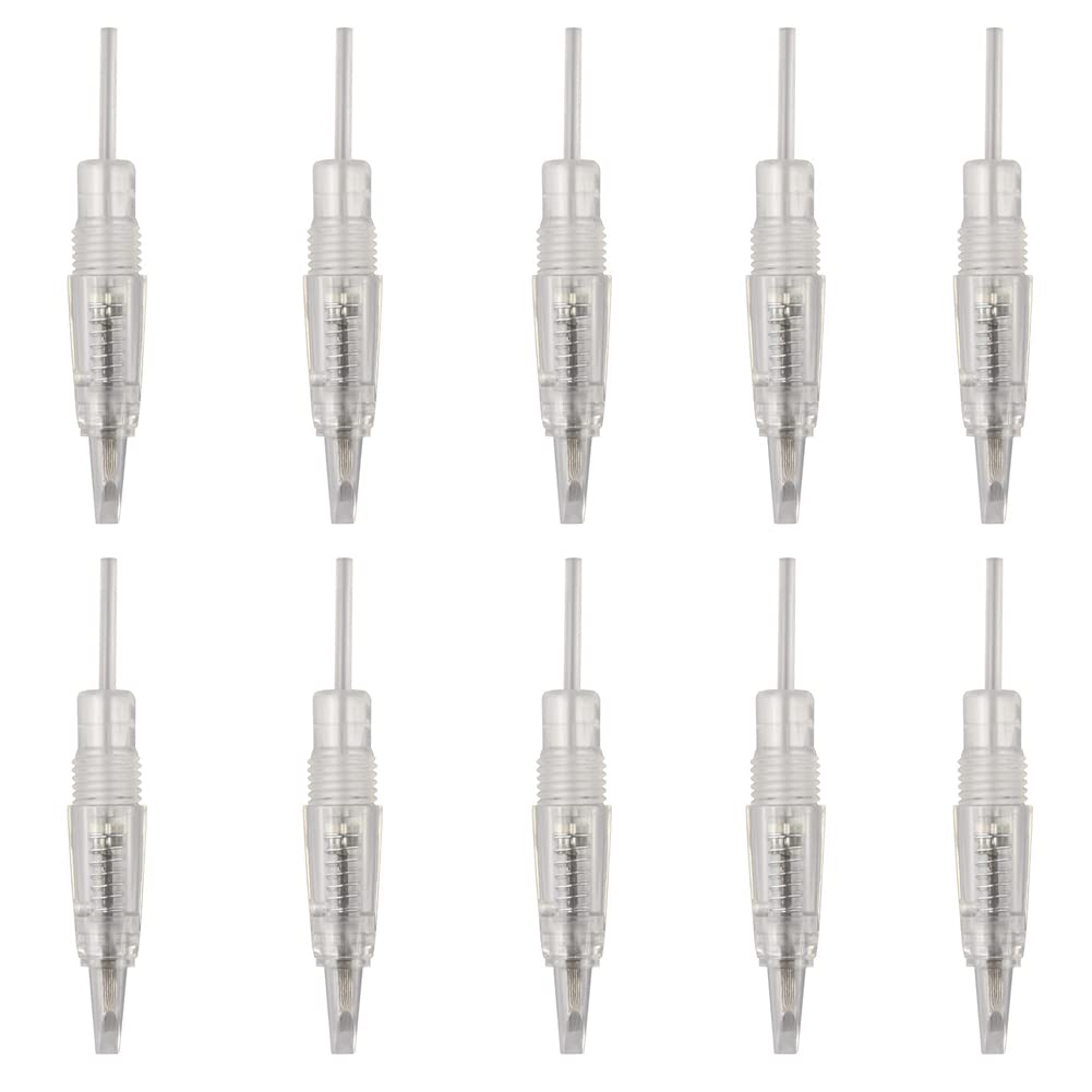 MTSM 10PCS Disposable Tattoo Needles Makeup Cartridge Needles microblading Needle Shading Brows Replacement Cartridges for Makeup Tattoo Machine Pen BJ094(7F)