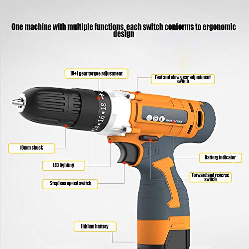 ASWT-Akkuschrauber, Eingebaute Wiederaufladbare Lithiumbatterie, 30 Nm, Drehzahlregelung, LED-Licht. Batterieanzeige… – Bild 3