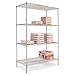 Alera ALE Industrial Heavy-Duty Wire Shelving Starter Kit, 4-Shelf, 48w x 24d x 72h, Silver