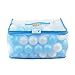 Lightaling 100pcs White & Blue Ocean Balls & Pit Balls Soft Plastic Phthalate & BPA Free Crush Proof - Reusable and Durable Storage Mesh Bag with Zipper