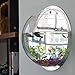 Kathson Home Decoration Pot Wall Hanging Mount Bubble Aquarium Bowl Fish Tank Aquarium (Mirror, 19.519.5cm)