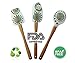 Boochie's Sweets 3-Piece Silicone Spatula Set with Beechwood Handles