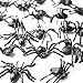 Partay Shenanigans Plastic Spider Toys - 100 Pack Black Realistic Fake Spider Props for Halloween, Prank, Haunted House Decorations 4-5cm
