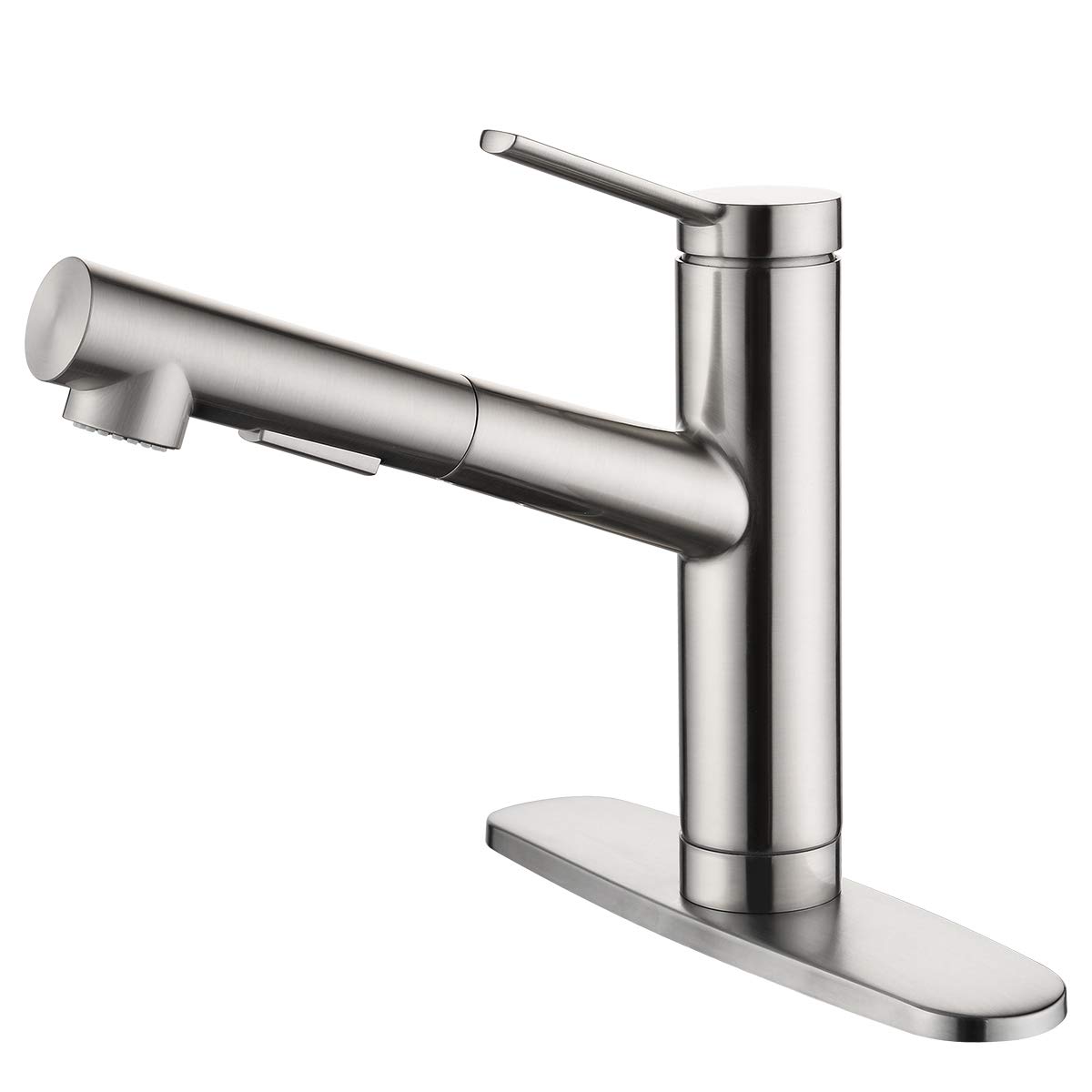 Photo 1 of CREA Kitchen faucets, Bar Sink Faucet, Kitchen Sink Faucet Pull Out Brushed Nickel Single Handle Prep Wet Commercial Modern rv Low Arc Faucet