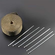 1,5 mm * 50 mm * 10 m de fibra de vidrio de escape de culata venda caliente de la cinta Con Kit de 6 Lazos