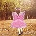 VOWOV Girls Dress Up Princess Fairy Costume Set Halloween with Dress, Wings, Wand and Headband for Children Ages 3-10