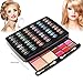 RUIMIO All-In-One Makeup Kit 58Pcs Cosmetic Gift Set with Many Shades of Eyeshadow, Blush, Face Powder, Cream Lip Gloss plus Applicators and Mirror