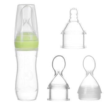 Amazon Com 120ml Baby Silicone Squeeze Food Feeder Spoon With