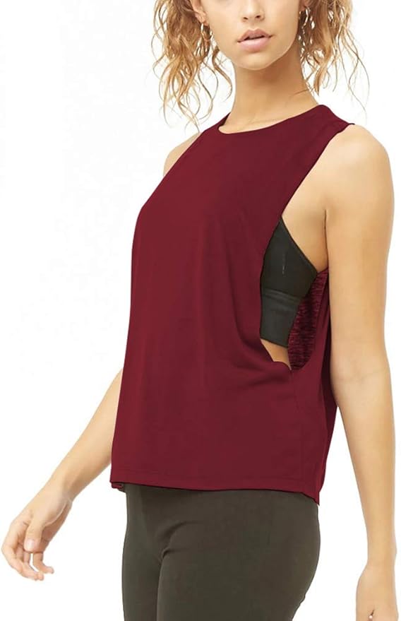 Mippo Women's Cute Yoga Tops Sexy Workout Shirt High Neck