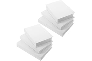 TIDTALEO 6pcs Faux Book Set White Hardcover Decorative Books Stackable Plain Vintage Fake for Coffee Table