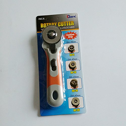 HONESEW Diy Tools Top quality DAFA BRAND Rubber Handle Rotary Cutter 45mm Fabric Paper Vinyl Circular Cut(RC-16)