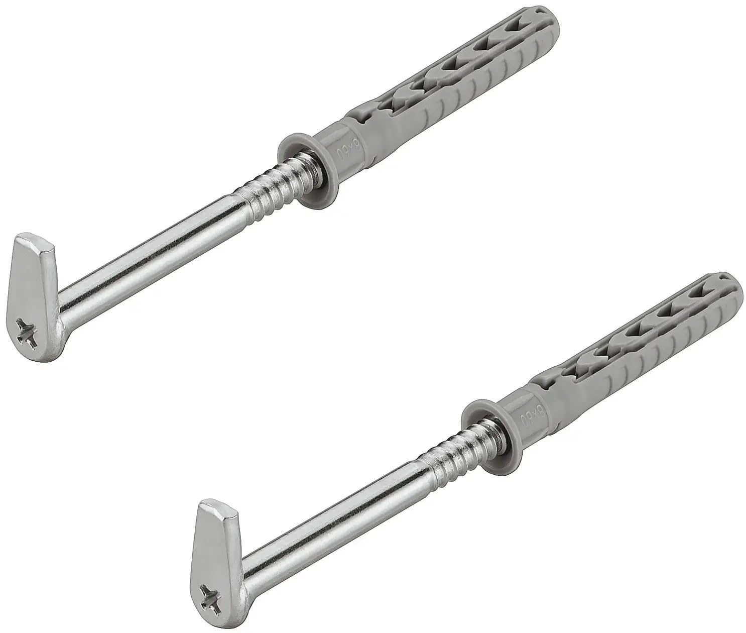 cyclingcolors 2 x Screw Hook Screws M6 5.8 mm x 80 mm + 2 x Wall Plugs Furniture Eye Screws Self-Tapping