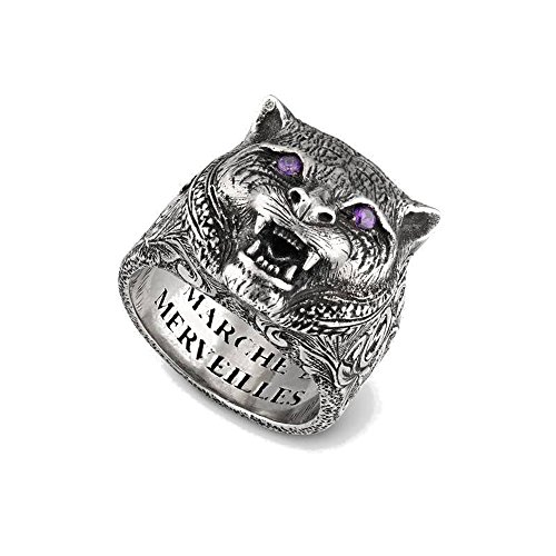 Gucci Garden Feline Head Ring 6 3/4(US)-N(UK) YBC524585001014