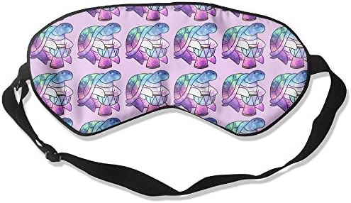 Galaxy Turtle Playing Djembe Travelling Sleeping Eye Mask Natural Silk Eye Mask Cover Night Noon Nap Sleeping Mask