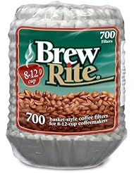 Brew Rite Coffee Filter-700 ct, 8-12 Cups, White