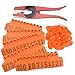 WMYCONGCONG 1-100 Number Plastic Livestock Cow Cattle Ear Tag Animal Tag and 1pcs Ear Tag Applicator