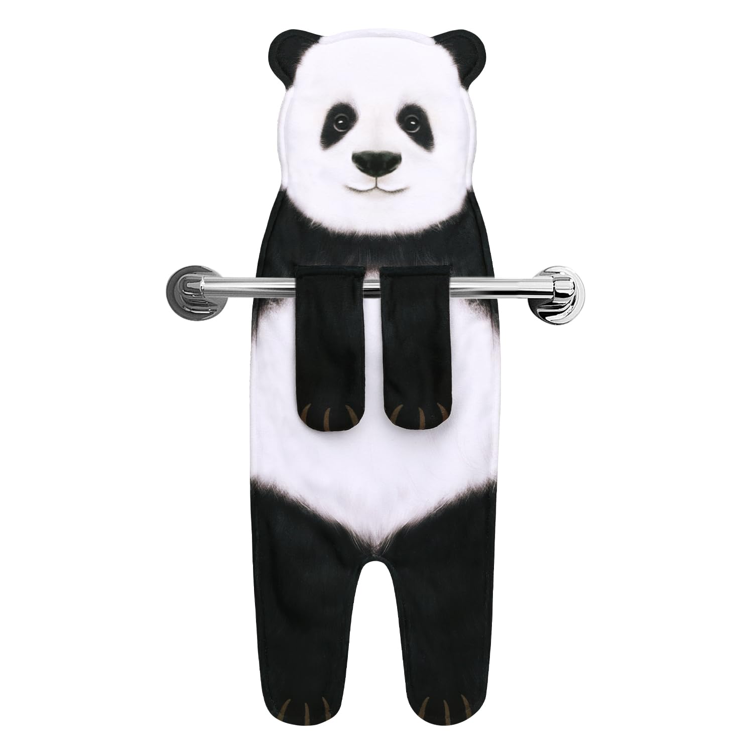 AGRIMONY Funny Panda Hand Towels - Cute Bathroom Kitchen Towels Panda Decor Decorative Hanging Face Towels Super Absorbent Soft-Valentine Christmas House Warming New Home Gifts for Women