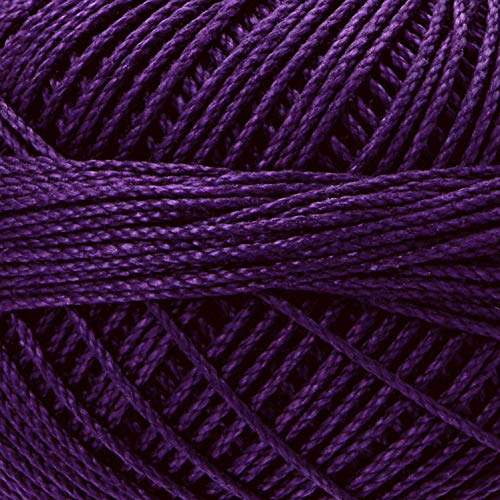 Handy Hands Lizbeth Egyptian Cotton Crochet, Tatting, Knitting Thread Size 3 (50 Grams 120 Yards) - HH03633, Purple Dark