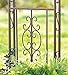 Plow & Hearth Arch Metal Outdoor Garden Arbor | Montebello | 84-in (H) x 53-in (W) x 23-in (D) | Black | Iron Trellis Lattice for Climbing Plants | Wedding | Outdoor Patio Décor