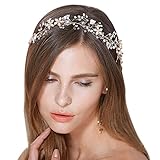FAYBOX Bridal Vintage Crystal Pearl Hairbands Wedding Hair Accessories
