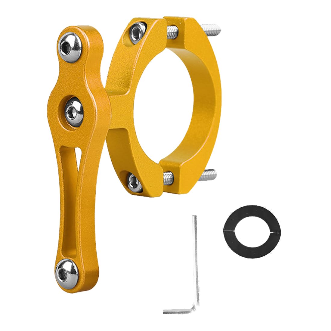 MenYiYDS 1 PCS BOTTLE CAGE ADAPTER, ALUMINIUM UNIVERSAL BIKE CAGE CUP HOLDER ADJUSTABLE HANDLEBAR CAGE MOUNT REPLACEMENT BOTTLE CAGE, SEAT POST CUP HOLDER (GOLD)