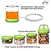 SELEWARE Portable Stackable Food Storage Containers for Snacks Formula Powder and Drinks Twist Lock System Airtight Leak-proof BPA and Phthalate Free 4 Piece Jars 31oz Green